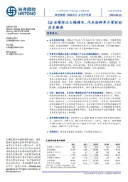 公司半年报：Q2业绩环比大幅增长，汽车涂料单月营收创历史新高