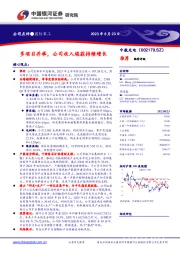 多项目并举,公司收入端获持续增长