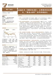 业绩维持高速增长,“装备+材料”协同持续强化