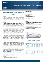 胶膜量利齐升再显龙头优势，新业务快速发展