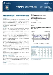 新能源持续高增，海外市场未来可期