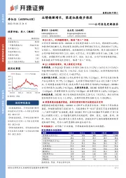 公司信息更新报告：业绩稳健增长，渠道拓展稳步推进