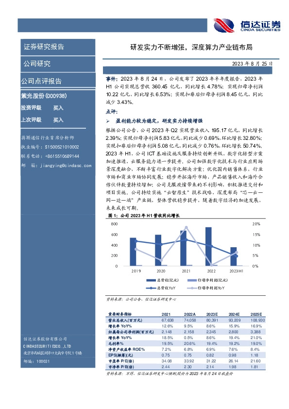 研发实力不断增强，深度算力产业链布局