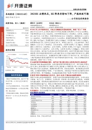 公司信息更新报告:2023H1业绩承压,H2降库存影响下降,产能爬坡可期