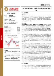 Q2业绩超预期，期待下半年新品销售放量