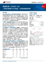 二季度业绩增长环比提速，电商渠道增速亮眼