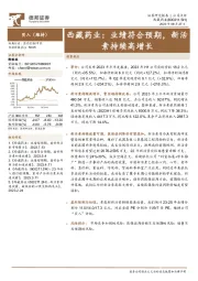 西藏药业：业绩符合预期，新活素持续高增长