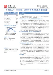 半年报点评：Q2承压，期待下游需求恢复及整包放量