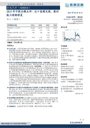 2023年中报业绩点评：出口高增兑现，盈利能力持续修复