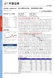 公司信息更新报告：Q2业绩环比改善，先进封装实力强劲