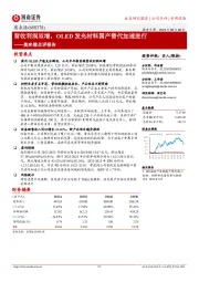 奥来德点评报告:营收利润双增,OLED发光材料国产替代加速进行