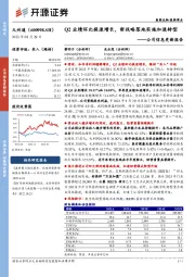 公司信息更新报告:Q2业绩环比提速增长,新战略落地实施加速转型