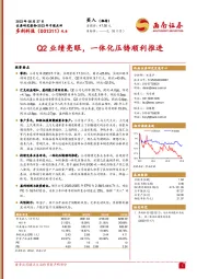 Q2业绩亮眼，一体化压铸顺利推进