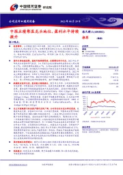 中报业绩彰显龙头地位，盈利水平持续提升