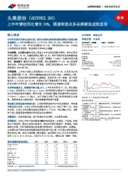 上半年营收同比增长30%，渠道转型及多品牌建设成效显现