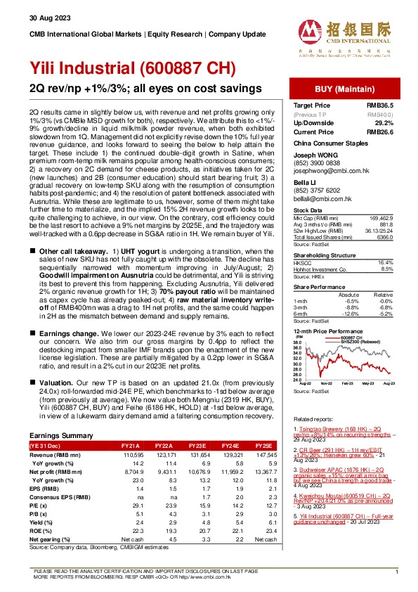 2Q rev/np +1%/3%; all eyes on cost savings