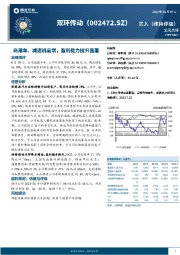 商用车、减速机高增，盈利能力提升显著