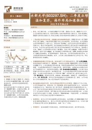 2023年半年报点评:二季度业绩温和复苏,海外布局加速推进
