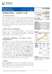 经营提质增效,业绩扭亏为盈
