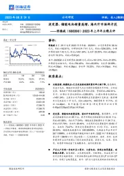 2023年上半年业绩点评：逆变器、储能电池销量高增，海内外市场两开花