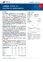 成本提升致盈利下降，新能源项目资源储备充足