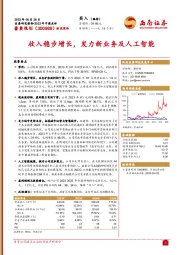 收入稳步增长，发力新业务及人工智能