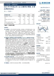 2023年半年报点评：Q2业绩符合预期，合资品牌盈利承压