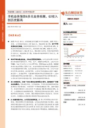 2023年中报点评：手机业务强劲&多元业务拓展，Q2收入创历史新高