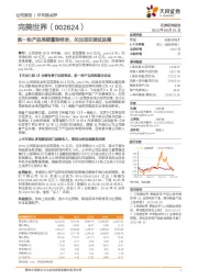 新一轮产品周期蓄势待发，关注项目测试进展