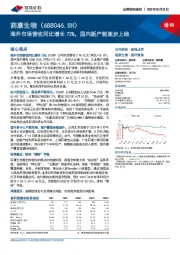 海外市场营收同比增长72%，国内新产能逐步上线