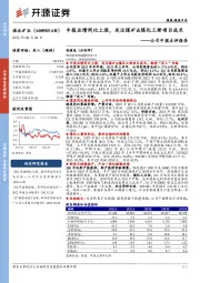 公司中报点评报告：中报业绩同比上涨，关注煤矿&煤化工新项目成长