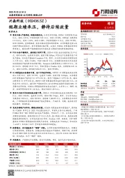 短期业绩承压,静待后续放量