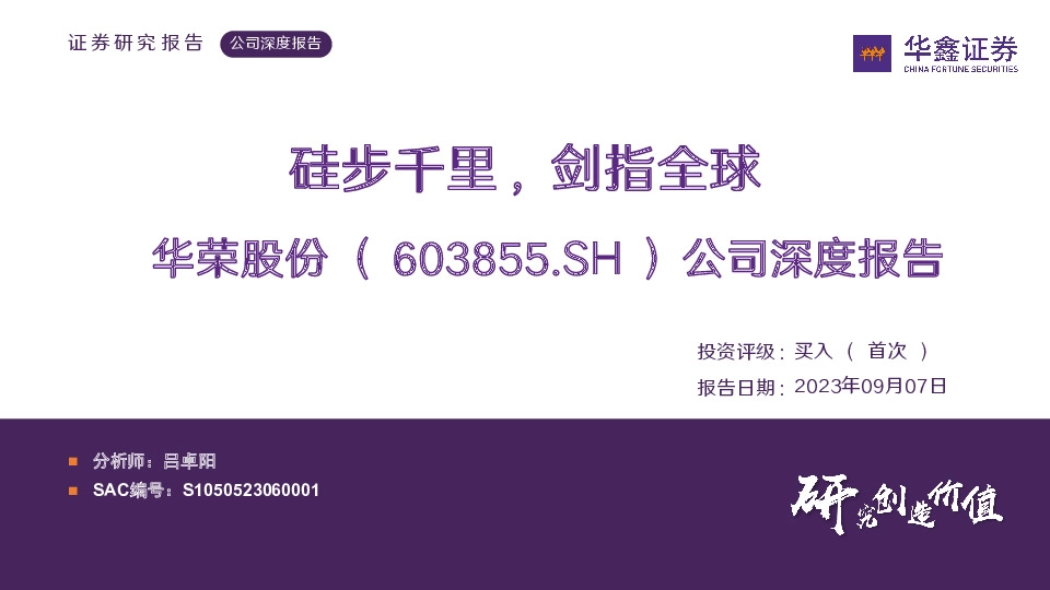 公司深度报告：硅步千里，剑指全球