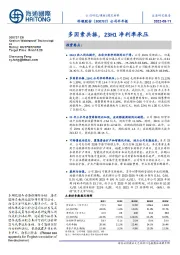 公司半年报：多因素共振，23H1净利率承压