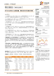 多元化业务助力业绩放量,募投项目夯实增长预期
