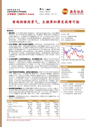 黄鸡持续高景气,生猪厚积薄发高增可期