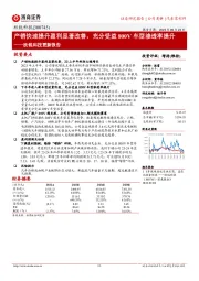 欣锐科技更新报告：产销快速提升盈利显著改善，充分受益800V车型渗透率提升