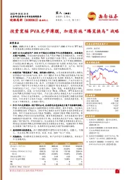 投资宽幅PVA光学薄膜，加速实施“腾笼换鸟”战略