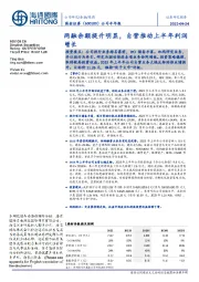 公司半年报:两融余额提升明显,自营推动上半年利润增长