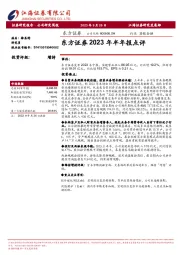 东方证券2023年半年报点评