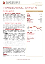 多战略促进高质量发展,业绩释放可期