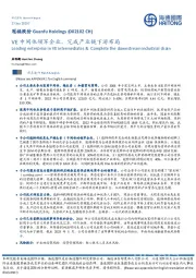 VE中间体领军企业,完成产业链下游布局