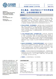 公司半年报首次覆盖：面板价格压力下净利率继续提升，全球份额持续扩张