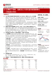 华测检测点评报告：Q3业绩低于预期，检测龙头中期有望持续稳健增长