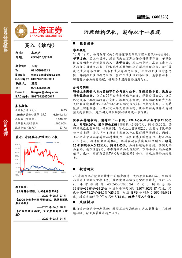 治理结构优化，期待双十一表现
