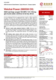 3Q23 earnings surged 120-200% YoY; Strong gas trucks sales continue to be key driver