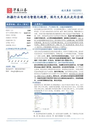 把握行业电动与智能化趋势,国内叉车龙头走向全球