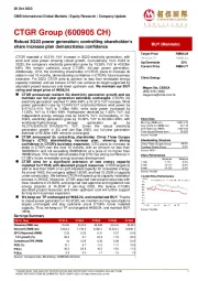 Robust 3Q23 power generation; controlling shareholder’s share increase plan demonstrates confidence