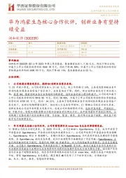 华为鸿蒙生态核心合作伙伴，创新业务有望持续受益