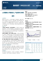 三季度收入平稳增长,产品竞争力持续提升